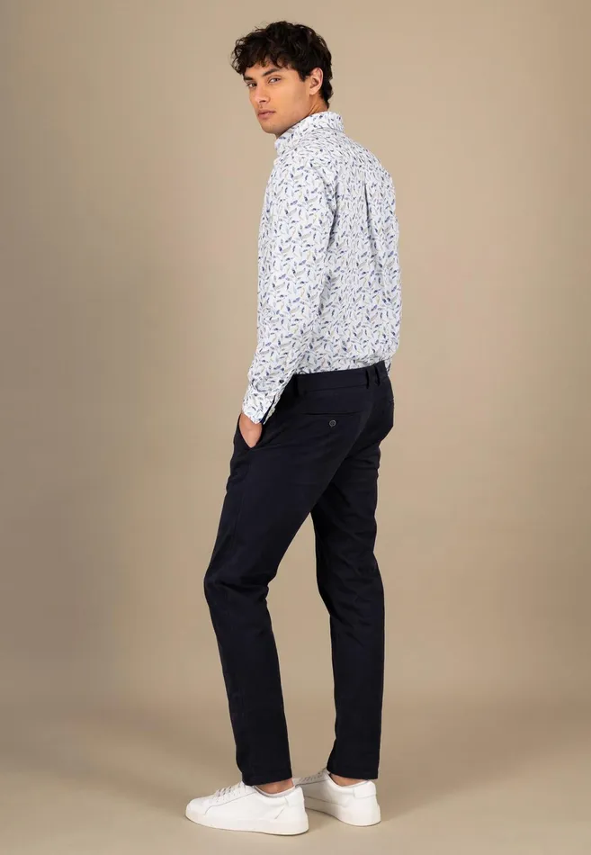 Shirts Men FYNCHHATTON Cotton Shirt With Floral Allover Print Splashy Oceanvivid Yellow