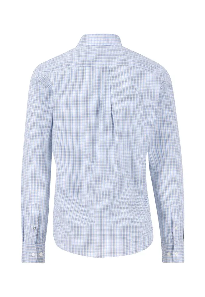Shirts Men FYNCHHATTON Finely Checked Shirt With A Logodail Summer Breezepoppy Red