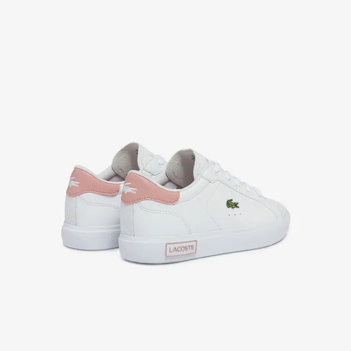 Shoes and Accessories Kids Lacoste Children039s Powercourt Sneakers Whtlt Pink 1y9
