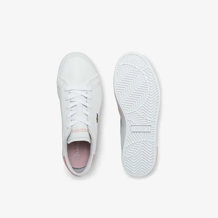 Shoes and Accessories Kids Lacoste Children039s Powercourt Sneakers Whtlt Pink 1y9