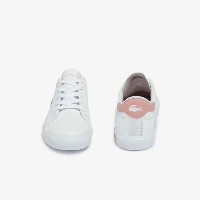 Shoes and Accessories Kids Lacoste Children039s Powercourt Sneakers Whtlt Pink 1y9