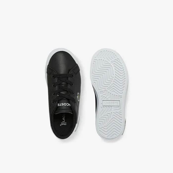 Shoes and Accessories Kids Lacoste Infants039 Powercourt Sneakers Blackwhite 312