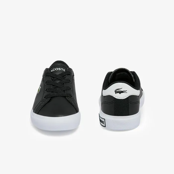 Shoes and Accessories Kids Lacoste Infants039 Powercourt Sneakers Blackwhite 312