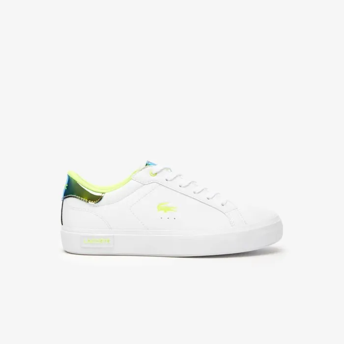 Shoes and Accessories Kids Lacoste Juniors039 Powercourt Heel Pop Sneakers Whtylw V05
