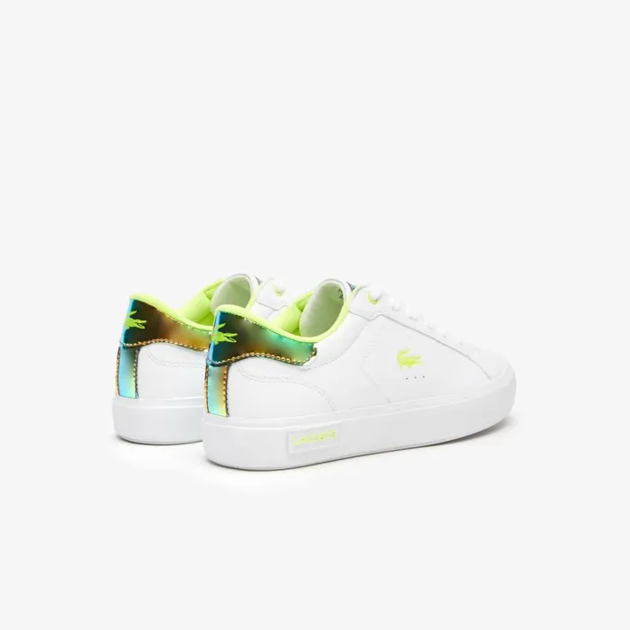 Shoes and Accessories Kids Lacoste Juniors039 Powercourt Heel Pop Sneakers Whtylw V05