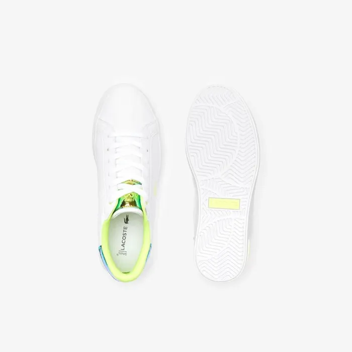 Shoes and Accessories Kids Lacoste Juniors039 Powercourt Heel Pop Sneakers Whtylw V05