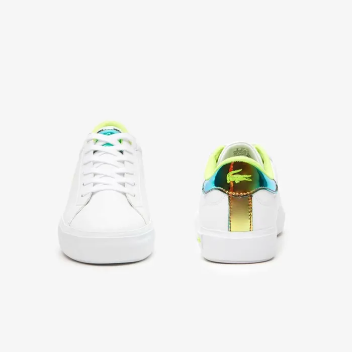 Shoes and Accessories Kids Lacoste Juniors039 Powercourt Heel Pop Sneakers Whtylw V05