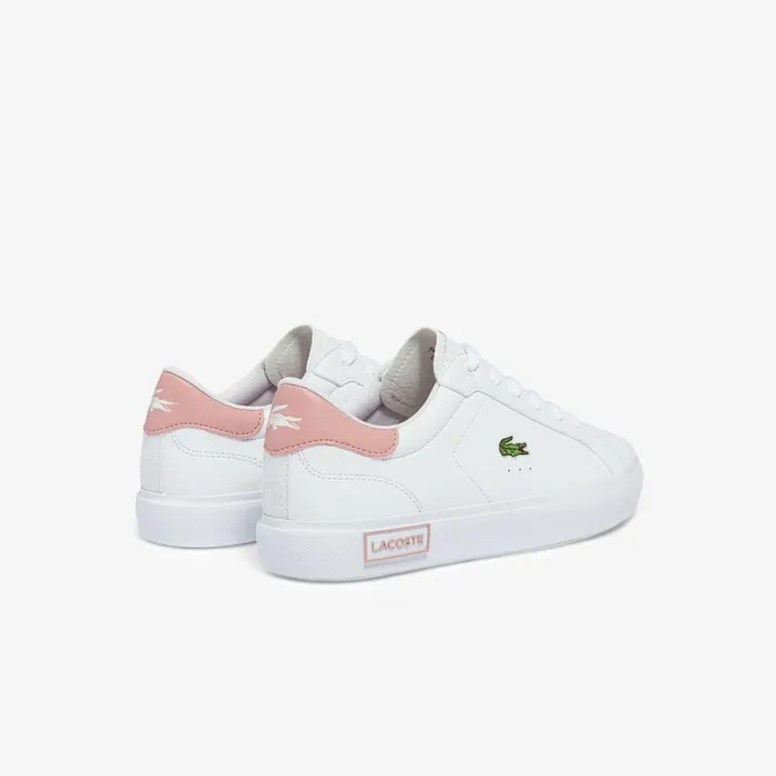 Shoes and Accessories Kids Lacoste Juniors039 Powercourt Sneakers Whtlt Pink 1y9