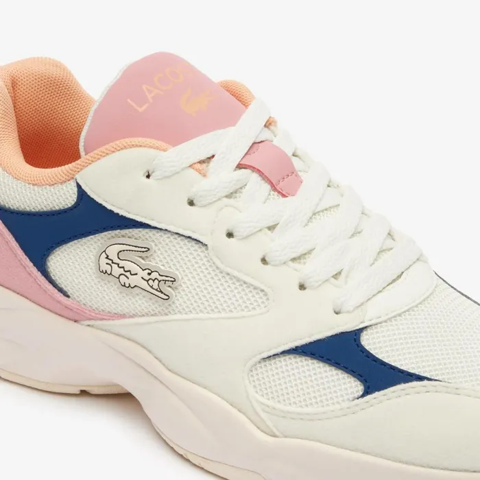 Shoes and Accessories Kids Lacoste Juniors039 Storm 96 Lo Vintage Sneakers Off Whtpnk 06c