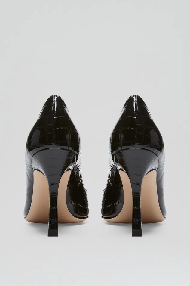 Shoes Scanlan Theodore Women LEATHER EMBOSSED PUMP 95 BLACK Shoes Scanlan Theodore Women LEATHER EMBOSSED PUMP 95 BLACK