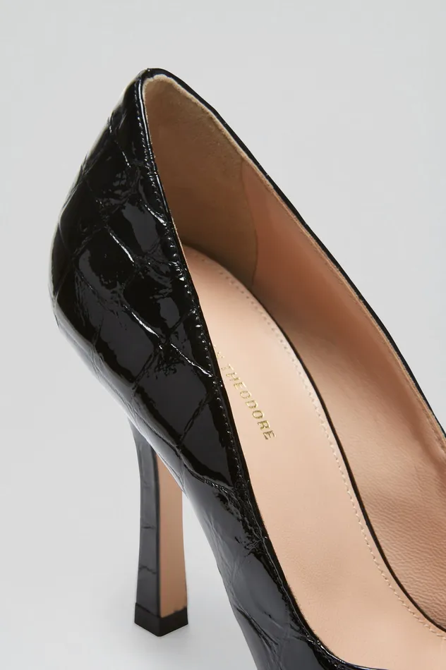 Shoes Scanlan Theodore Women LEATHER EMBOSSED PUMP 95 BLACK Shoes Scanlan Theodore Women LEATHER EMBOSSED PUMP 95 BLACK