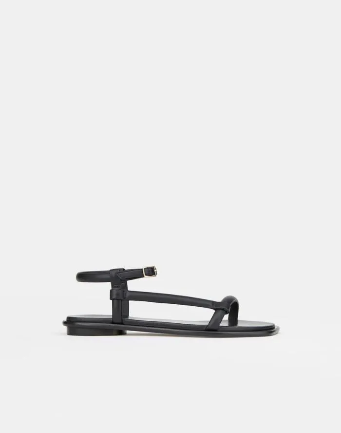 Shoes Soft Calfskin Leather City Sandal Black Lafayette 148 New York Sandals