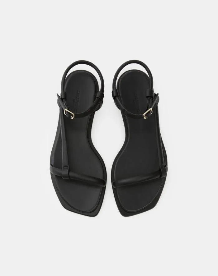 Shoes Soft Calfskin Leather City Sandal Black Lafayette 148 New York Sandals