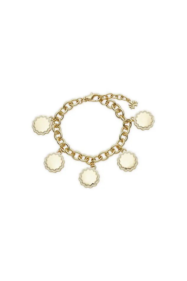 SHOP Trina Turk JEWELRY SCALLOPED COIN CHARM BRACELET