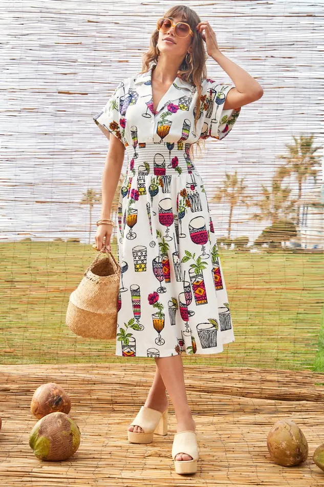 SHOP Trina Turk MIDI DRESSES ENCHANTED DRESS