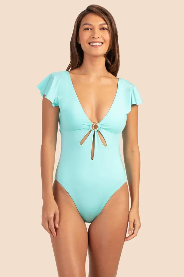 SHOP Trina Turk ONE PIECE SWIMWEAR MONACO SOLIDS FLUTTER MAILLOT