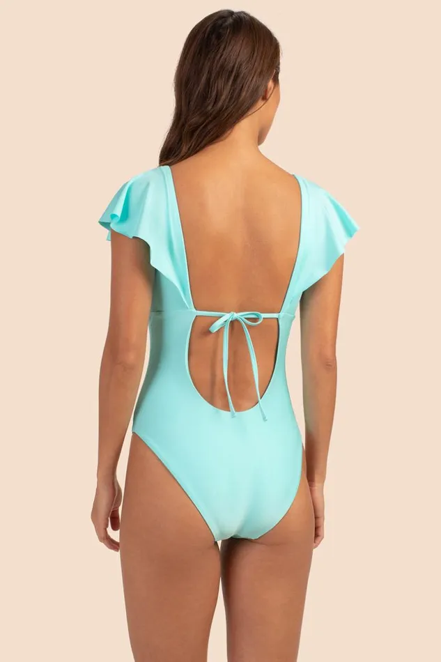 SHOP Trina Turk ONE PIECE SWIMWEAR MONACO SOLIDS FLUTTER MAILLOT