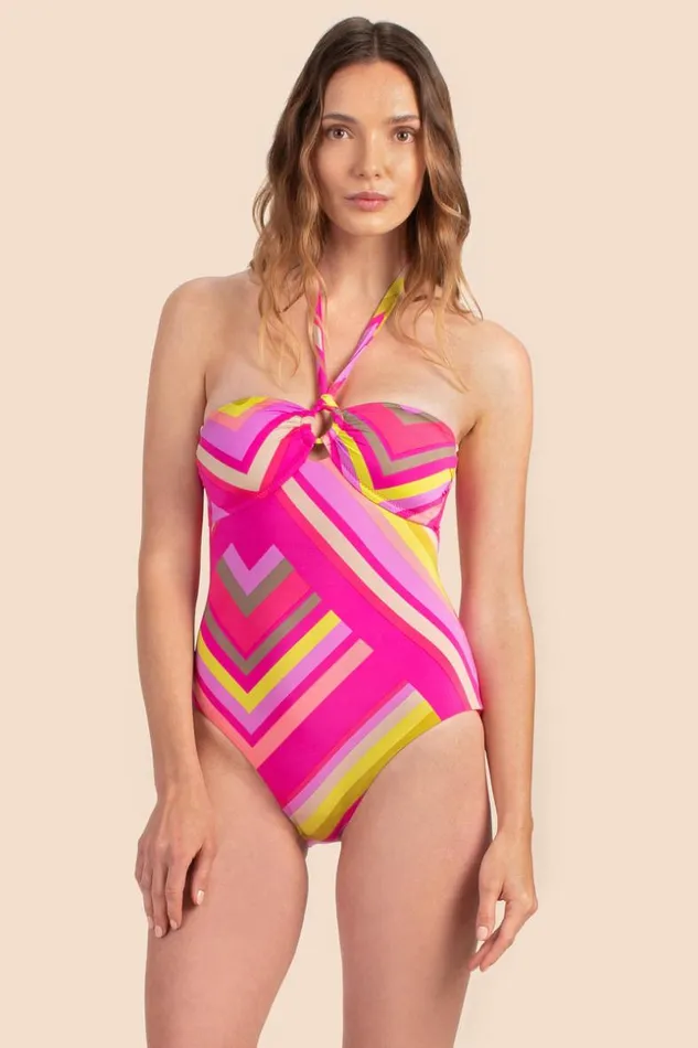 SHOP Trina Turk ONE PIECE SWIMWEAR WALTZ BANDEAU ONE PIECE