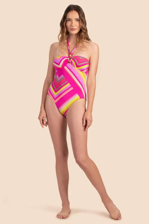 SHOP Trina Turk ONE PIECE SWIMWEAR WALTZ BANDEAU ONE PIECE