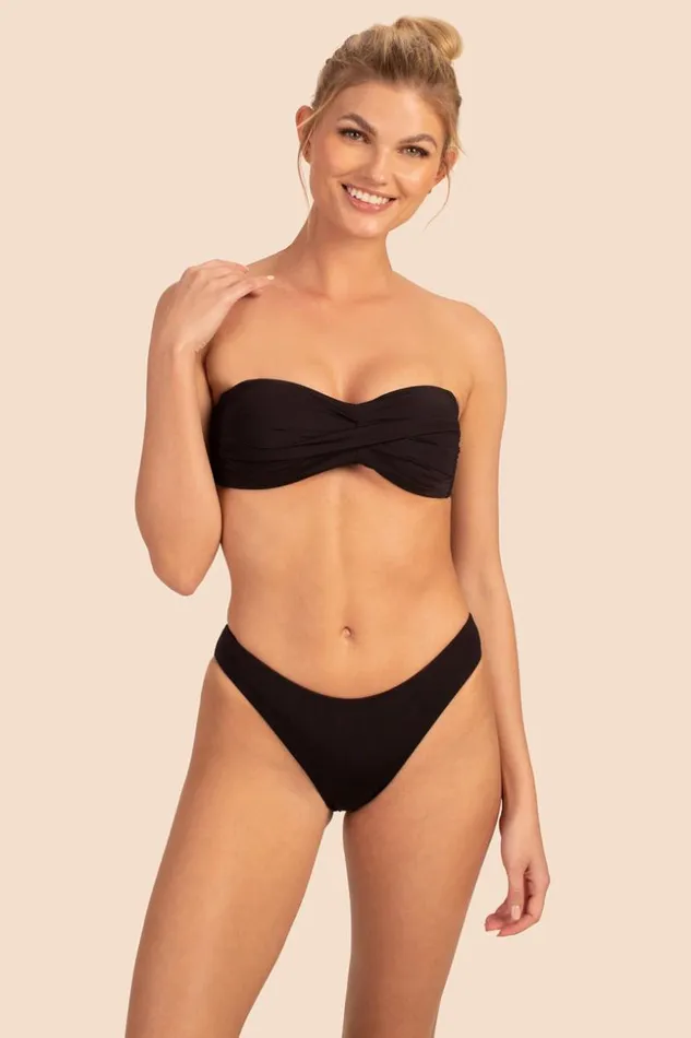 SHOP Trina Turk SWIM TOPS MONACO SOLIDS TWIST BANDEAU TOP