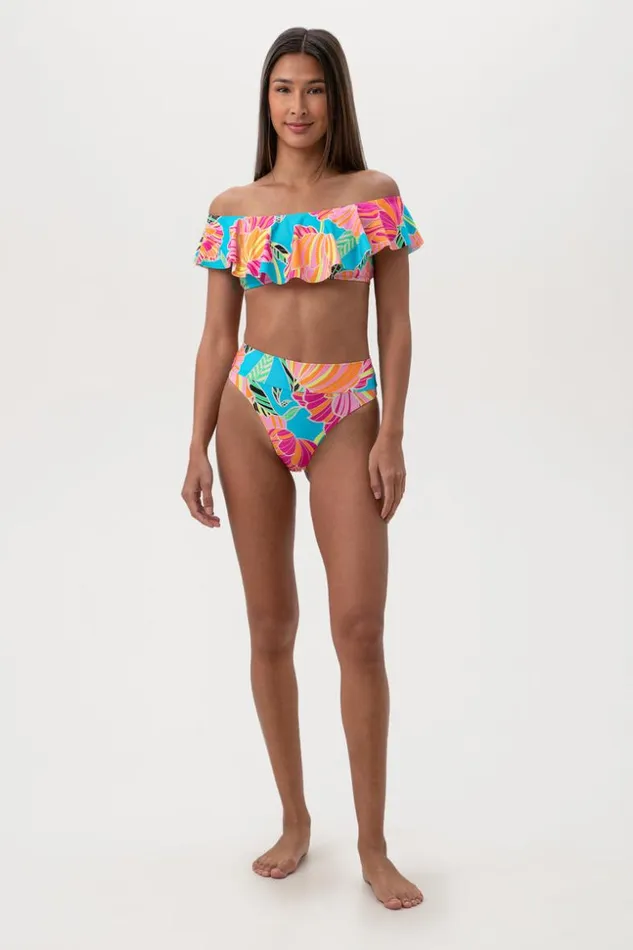 SHOP Trina Turk SWIM TOPS WOMEN039S POPPY OFF THE SHOULDER RUFFLE BANDEAU SWIM TOP