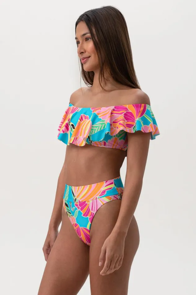 SHOP Trina Turk SWIM TOPS WOMEN039S POPPY OFF THE SHOULDER RUFFLE BANDEAU SWIM TOP