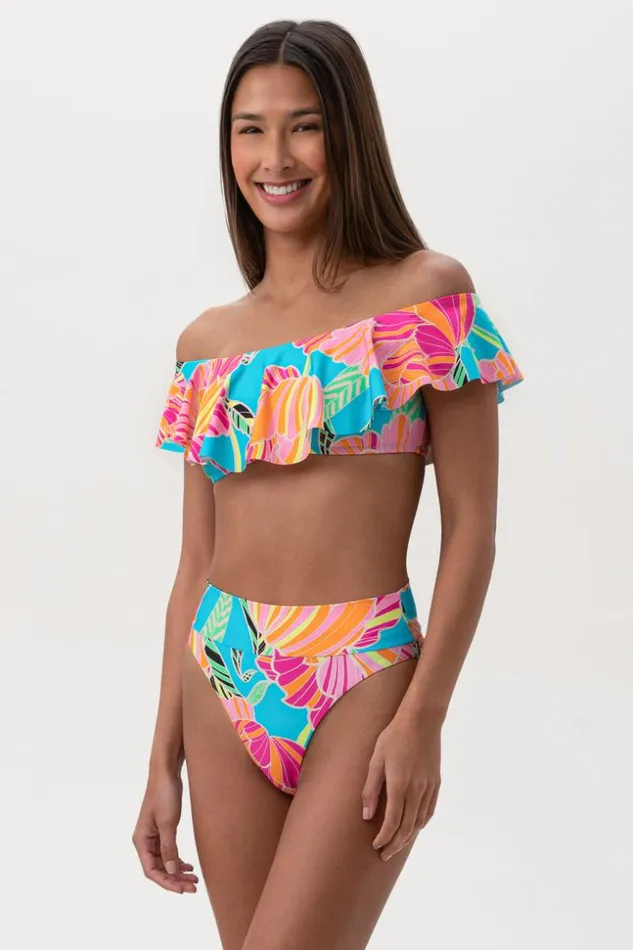 SHOP Trina Turk SWIM TOPS WOMEN039S POPPY OFF THE SHOULDER RUFFLE BANDEAU SWIM TOP