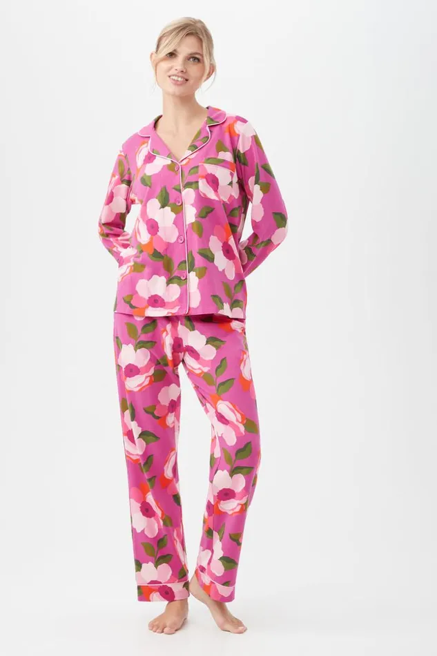 SHOP Trina Turk WOMEN039S SLEEPWEAR SACHA FLORAL WOMEN039S LONG SLEEVE LONG PANT JERSEY PJ SET SHOP Trina Turk WOMEN039S SLEEPWEAR SACHA FLORAL WOMEN039S LONG SLEEVE LONG PANT JERSEY PJ SET