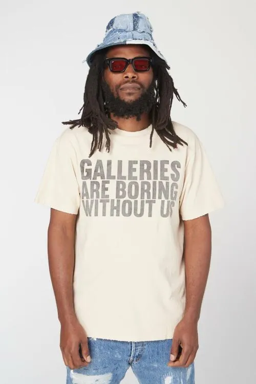Short Sleeve Men Gallery Dept BORING TEE Archival White