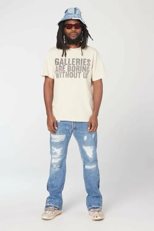 Short Sleeve Men Gallery Dept BORING TEE Archival White