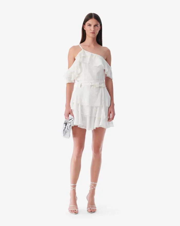 Shorts and Skirts Women IRO AIRA RUFFLED ASYMMETRICAL MINISKIRT