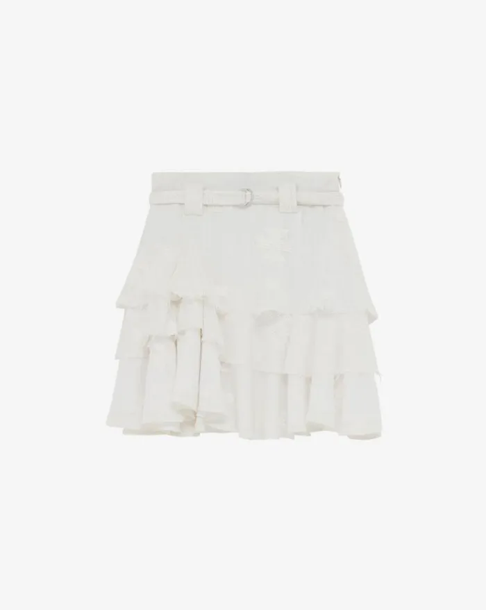 Shorts and Skirts Women IRO AIRA RUFFLED ASYMMETRICAL MINISKIRT