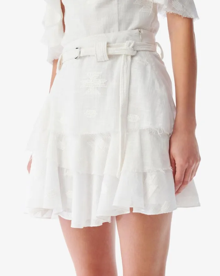 Shorts and Skirts Women IRO AIRA RUFFLED ASYMMETRICAL MINISKIRT