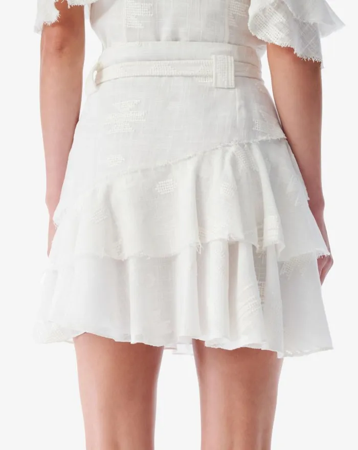 Shorts and Skirts Women IRO AIRA RUFFLED ASYMMETRICAL MINISKIRT