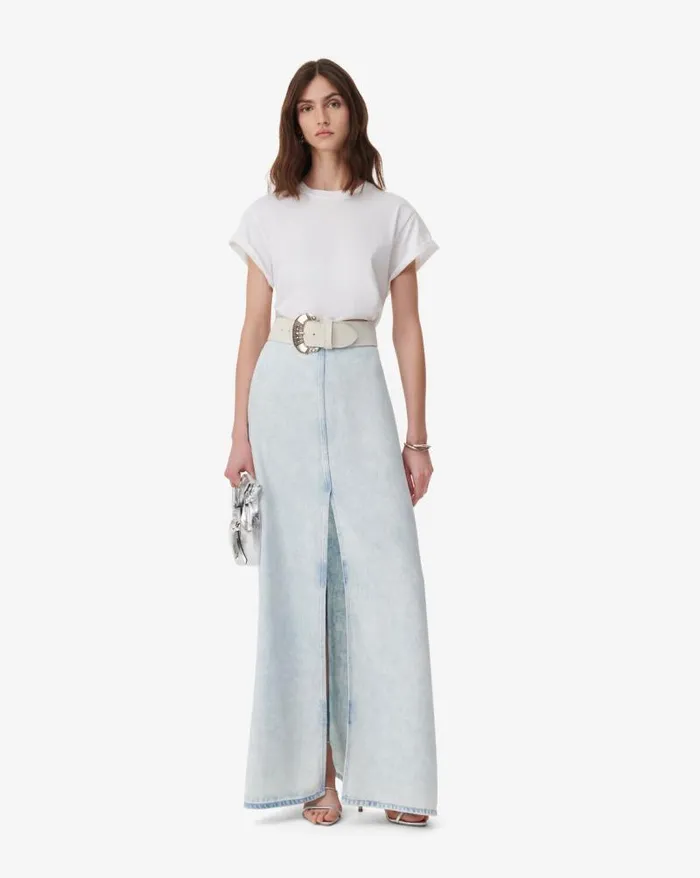 Shorts and Skirts Women IRO CAROLIA LONG SKIRT IN WASHED DENIM