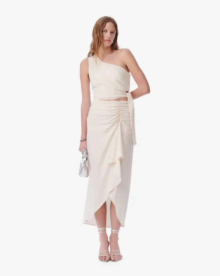 Shorts and Skirts Women IRO ECTRA GATHERED MIDI WRAP SKIRT