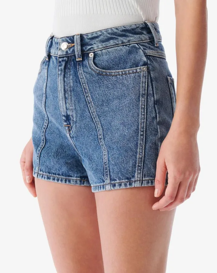 Shorts and Skirts Women IRO SARAHI CROPPED DENIM SHORTS