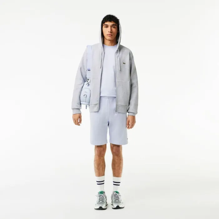 Shorts and Swim Men Lacoste Men039s Regular Fit Fleece Shorts Phoenix Blue J2g