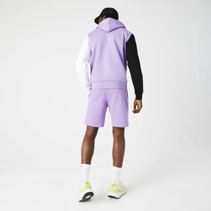 Shorts and Swim Men Lacoste Men039s Regular Fit Fleece Shorts Purple Gfu