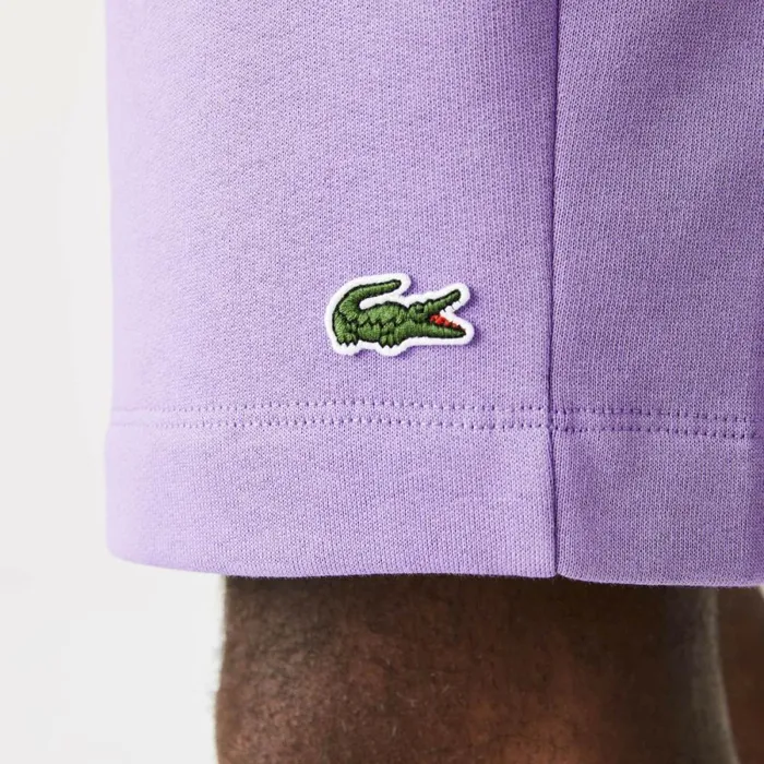 Shorts and Swim Men Lacoste Men039s Regular Fit Fleece Shorts Purple Gfu