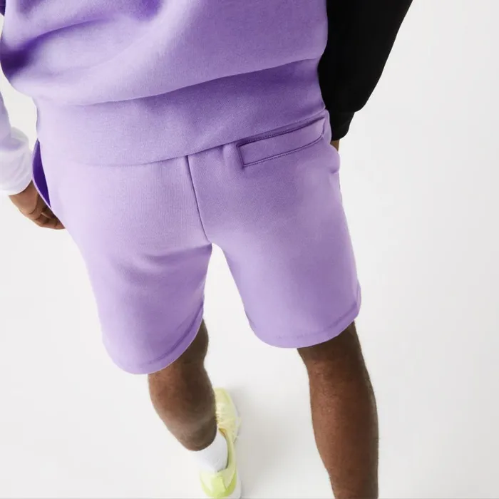 Shorts and Swim Men Lacoste Men039s Regular Fit Fleece Shorts Purple Gfu