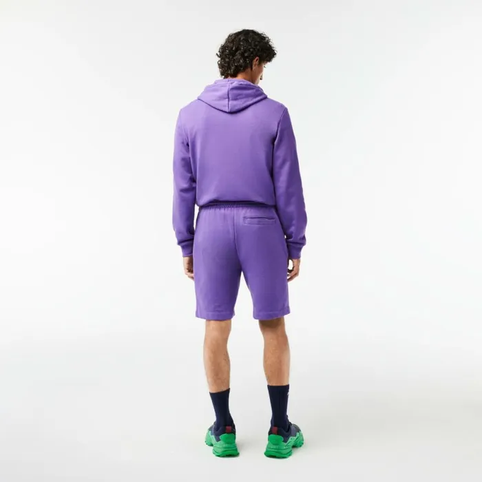 Shorts and Swim Men Lacoste Men039s Regular Fit Fleece Shorts Purple Sgi