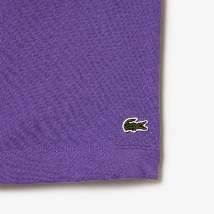 Shorts and Swim Men Lacoste Men039s Regular Fit Fleece Shorts Purple Sgi