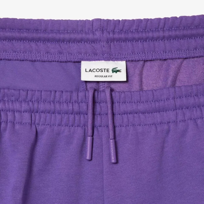 Shorts and Swim Men Lacoste Men039s Regular Fit Fleece Shorts Purple Sgi