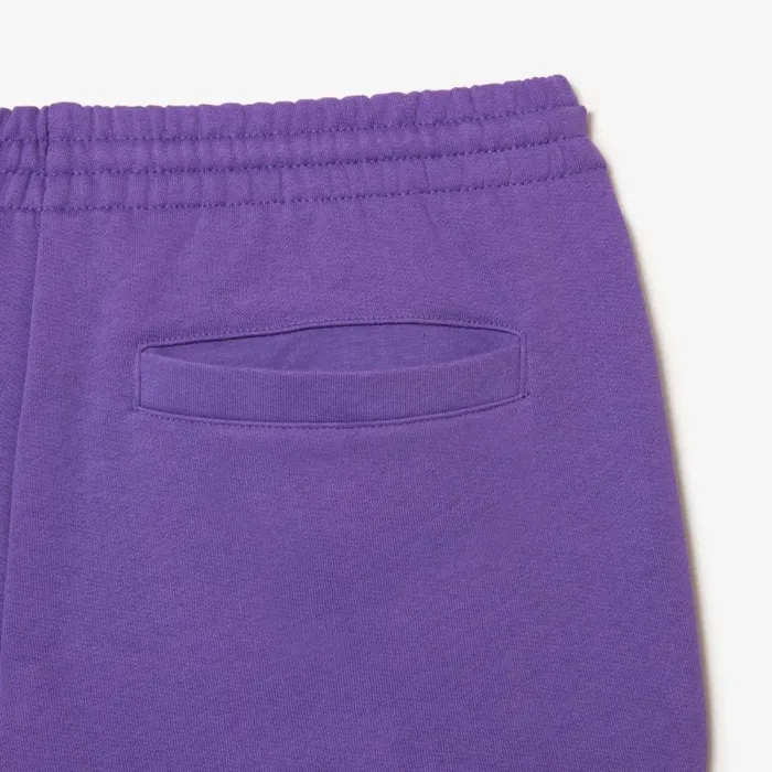 Shorts and Swim Men Lacoste Men039s Regular Fit Fleece Shorts Purple Sgi
