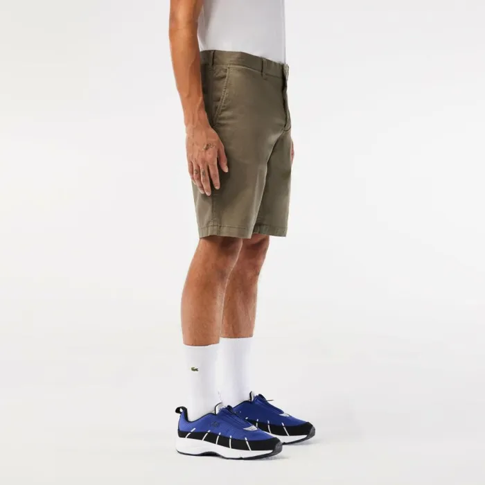 Shorts and Swim Men Lacoste Men039s Slim Fit Stretch Cotton Shorts Khaki Green 316