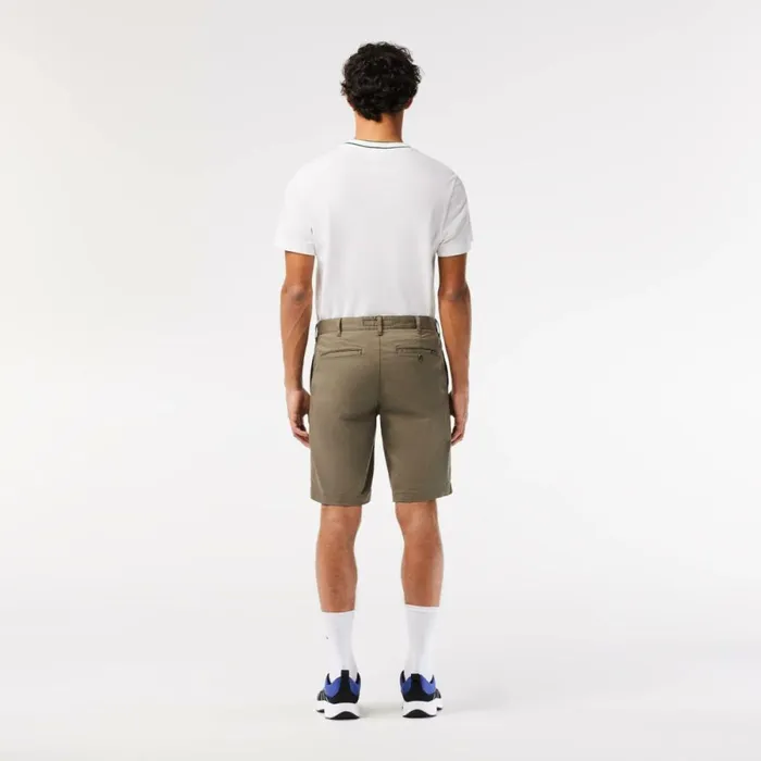 Shorts and Swim Men Lacoste Men039s Slim Fit Stretch Cotton Shorts Khaki Green 316