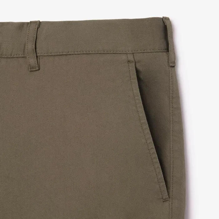 Shorts and Swim Men Lacoste Men039s Slim Fit Stretch Cotton Shorts Khaki Green 316