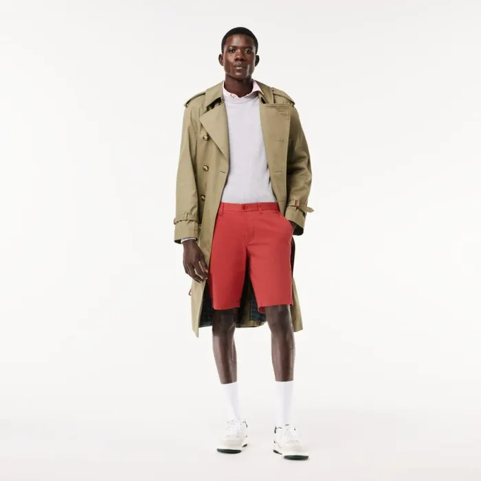 Shorts and Swim Men Lacoste Men039s Slim Fit Stretch Cotton Shorts Pink Zv9