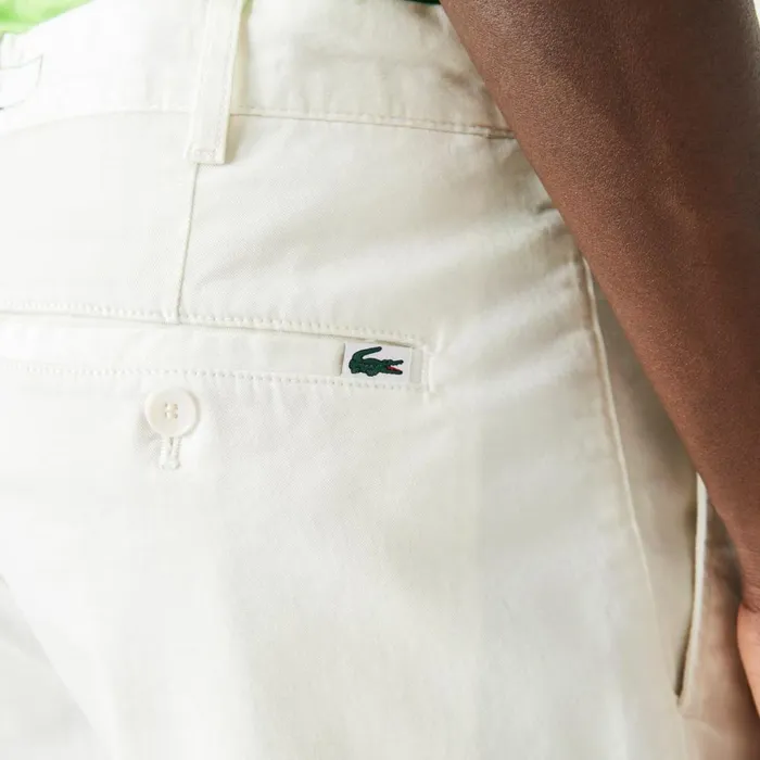 Shorts and Swim Men Lacoste Men039s Slim Fit Stretch Cotton Shorts White 70v